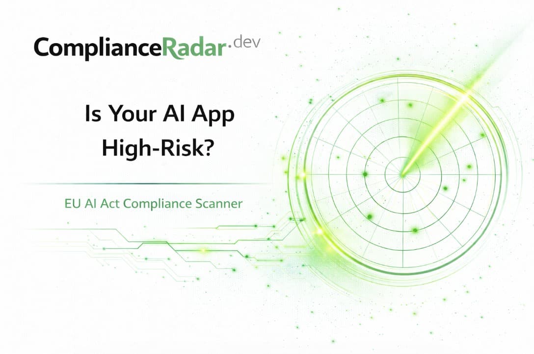 Is your AI app high-risk — neon radar and ComplianceRadar.dev branding